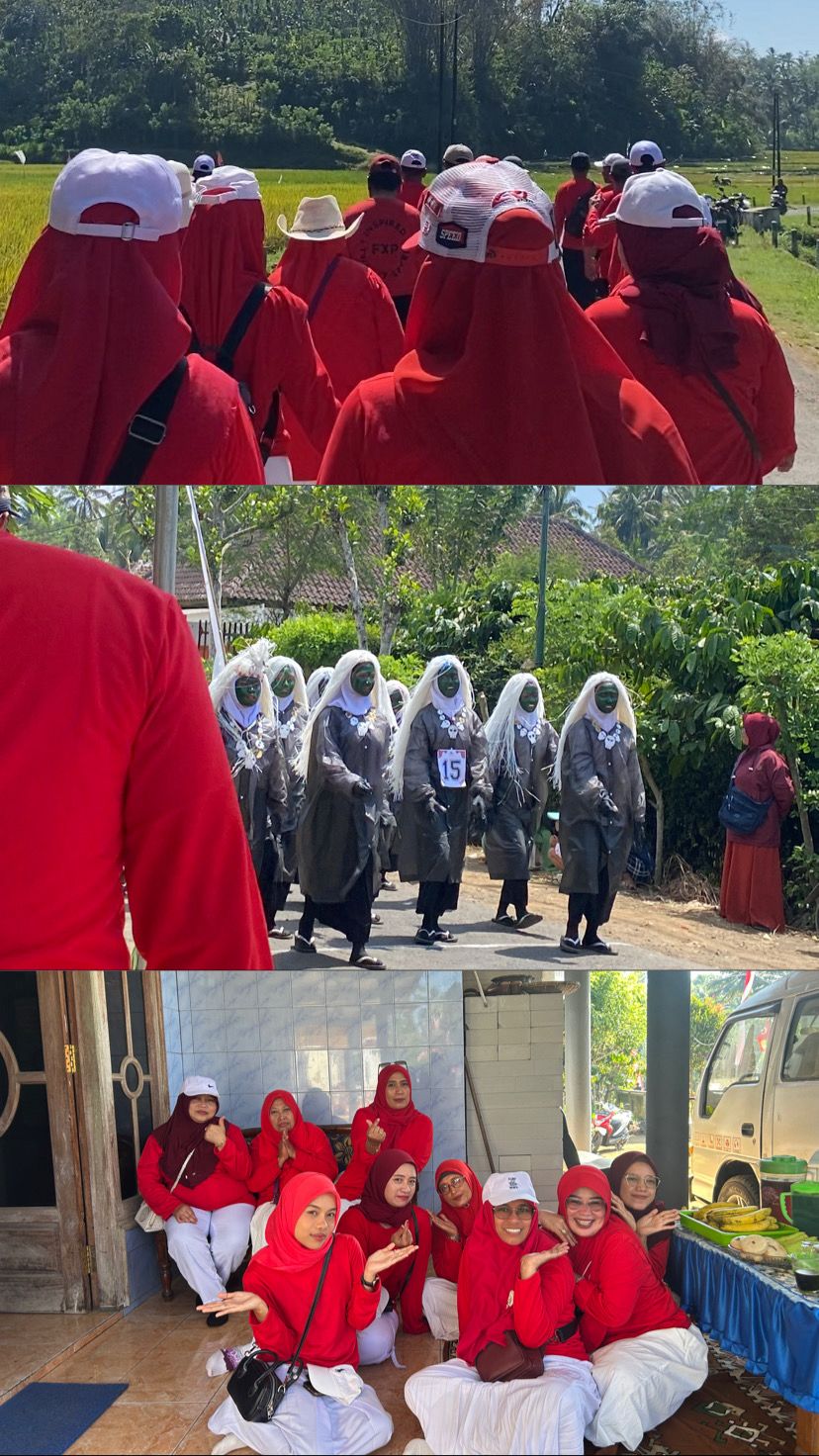 PEMERINTAH DESA AMADANOM BERPATISIPASI DALAM KEGIATAN GERAK JALAN KREASI YANG DIADAKAN PONDOK PESANTREN AL AZIZ